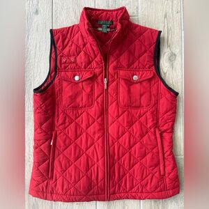 Lauren Ralph Lauren Quilted Red
Vest Equestrian Women’s Size Medium
